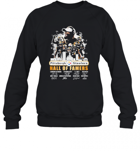 The Pittsburgh Steelers Hall Of Famers Players Signature 2021 T-Shirt Unisex Sweatshirt