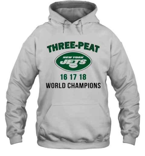 Three Peat New York Jets World Champions T-Shirt Unisex Hoodie