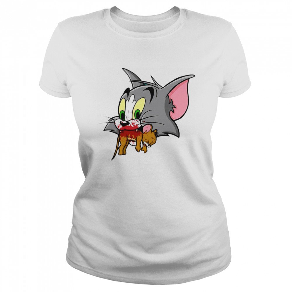 Tom Finally Catches Jerry Classic Women's T-shirt