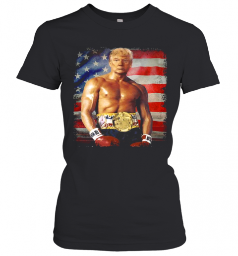Trump Rocky Fighter American Flag T-Shirt Classic Women's T-shirt