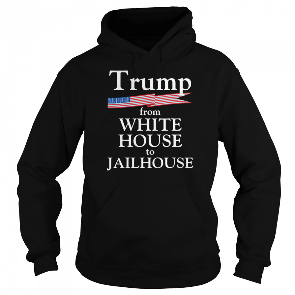 Trump Story From White House To Jailhouse American Flag Unisex Hoodie