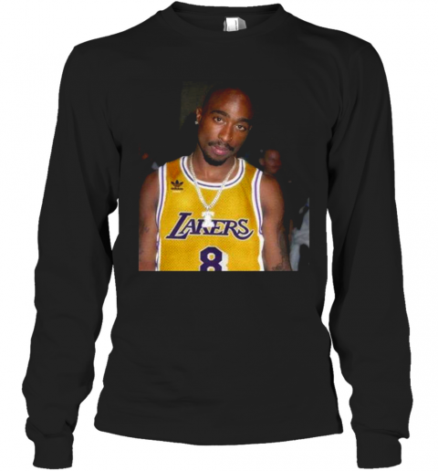 Tupac Los Angeles Lakers Goat T-Shirt Long Sleeved T-shirt 