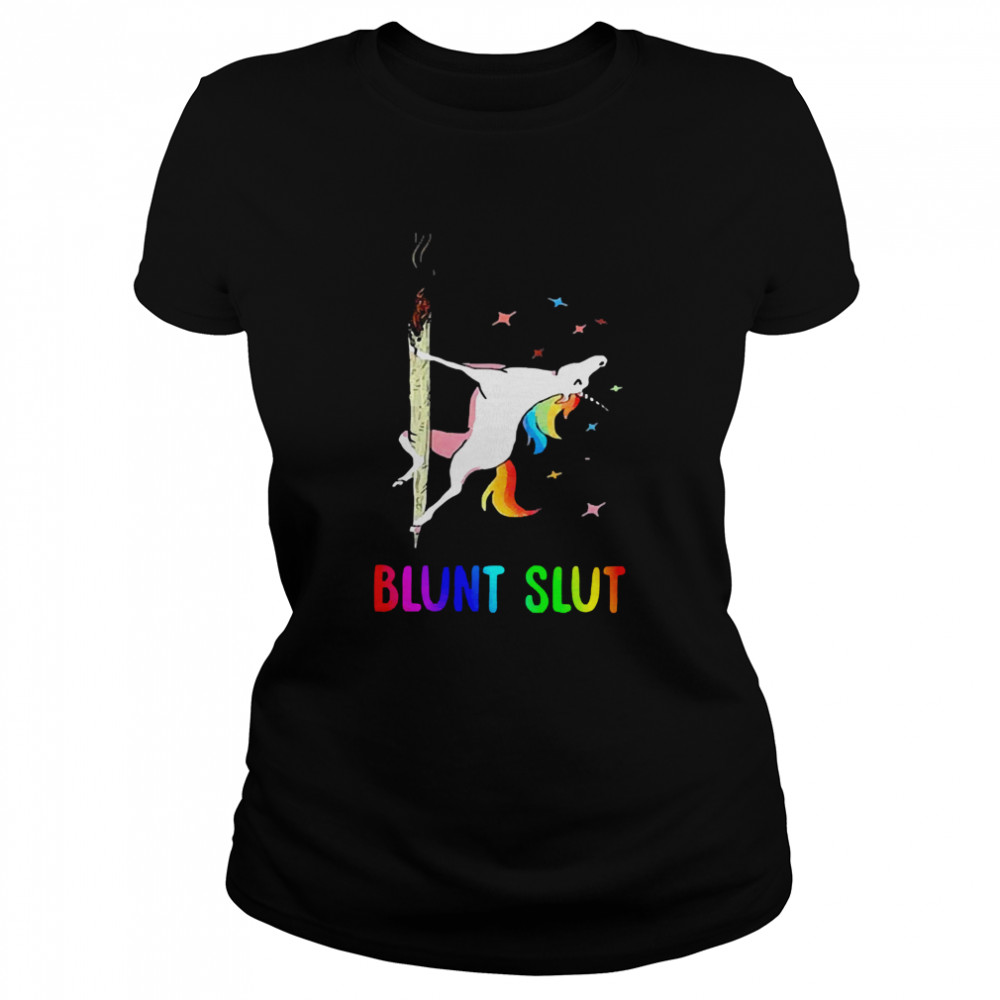Unicorn Blunt Slut Smoking Classic Women's T-shirt