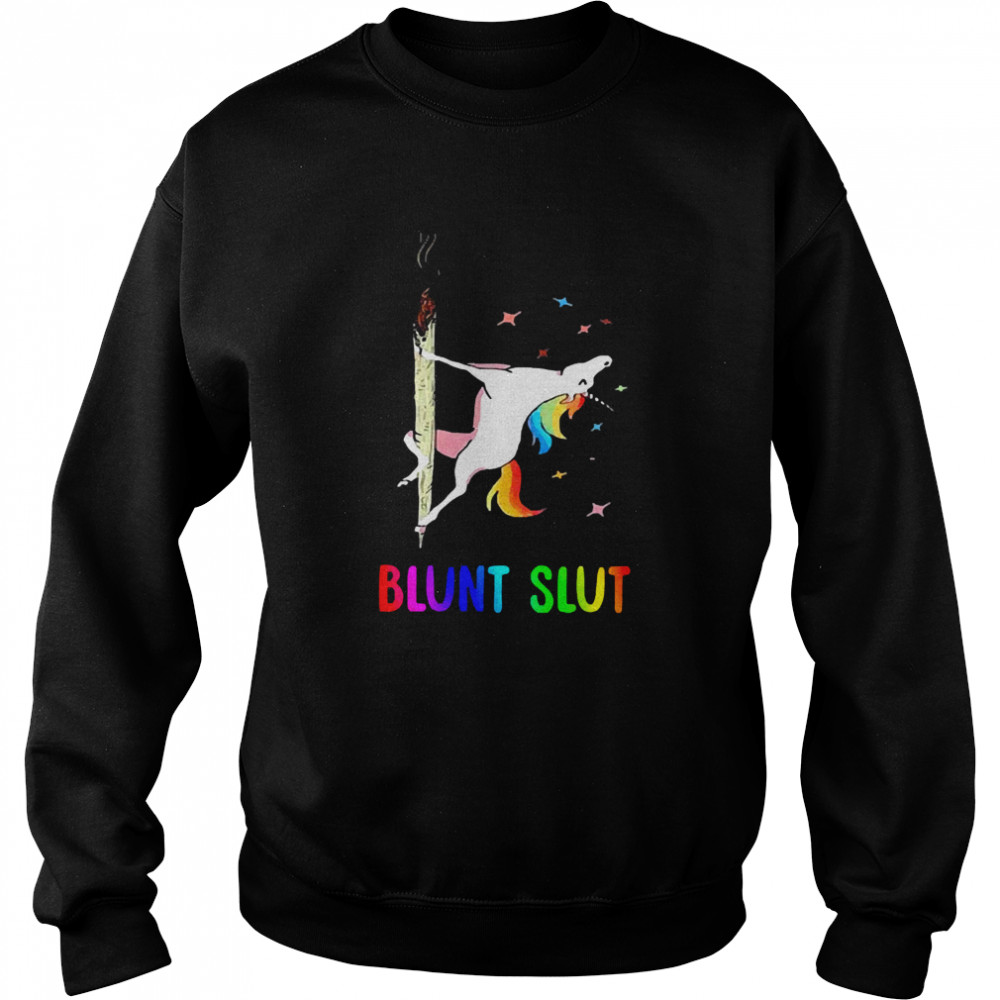 Unicorn Blunt Slut Smoking Unisex Sweatshirt