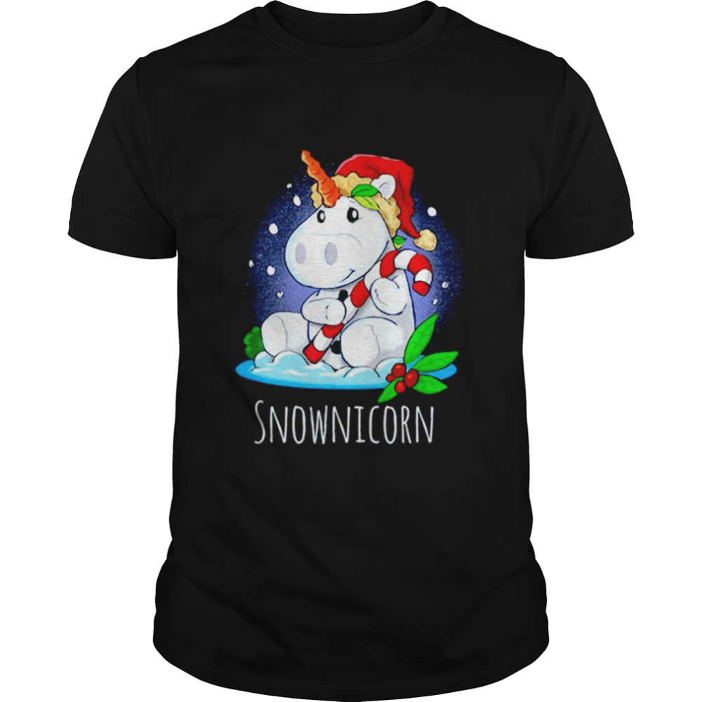 Unicorn Santa Snownicorn Christmas shirt