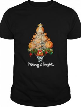 Volleyball Merry And Bright Christmas Tree shirt