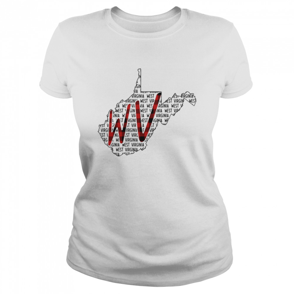 West Virginia Name And Map Classic Women's T-shirt