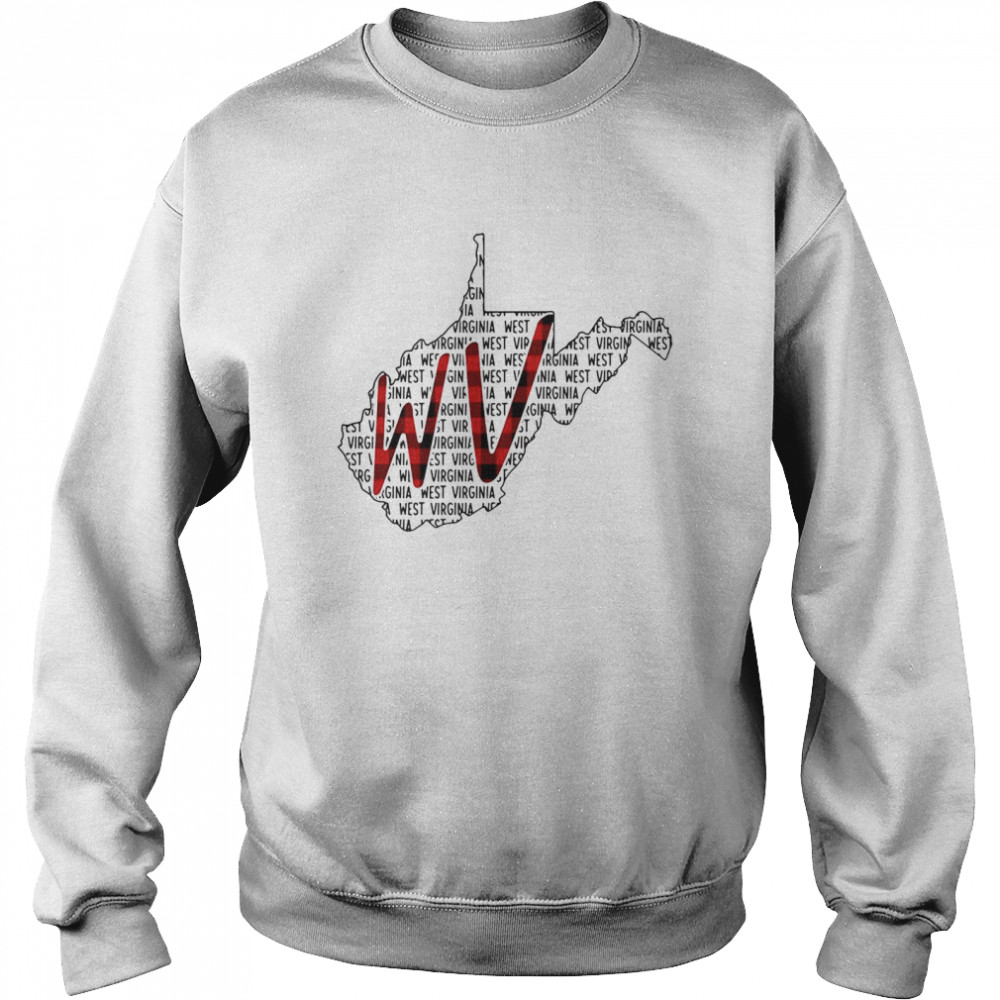 West Virginia Name And Map Unisex Sweatshirt