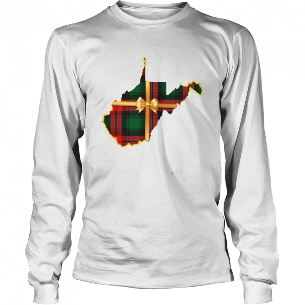 West Virginia map gift Christmas Long Sleeved T-shirt
