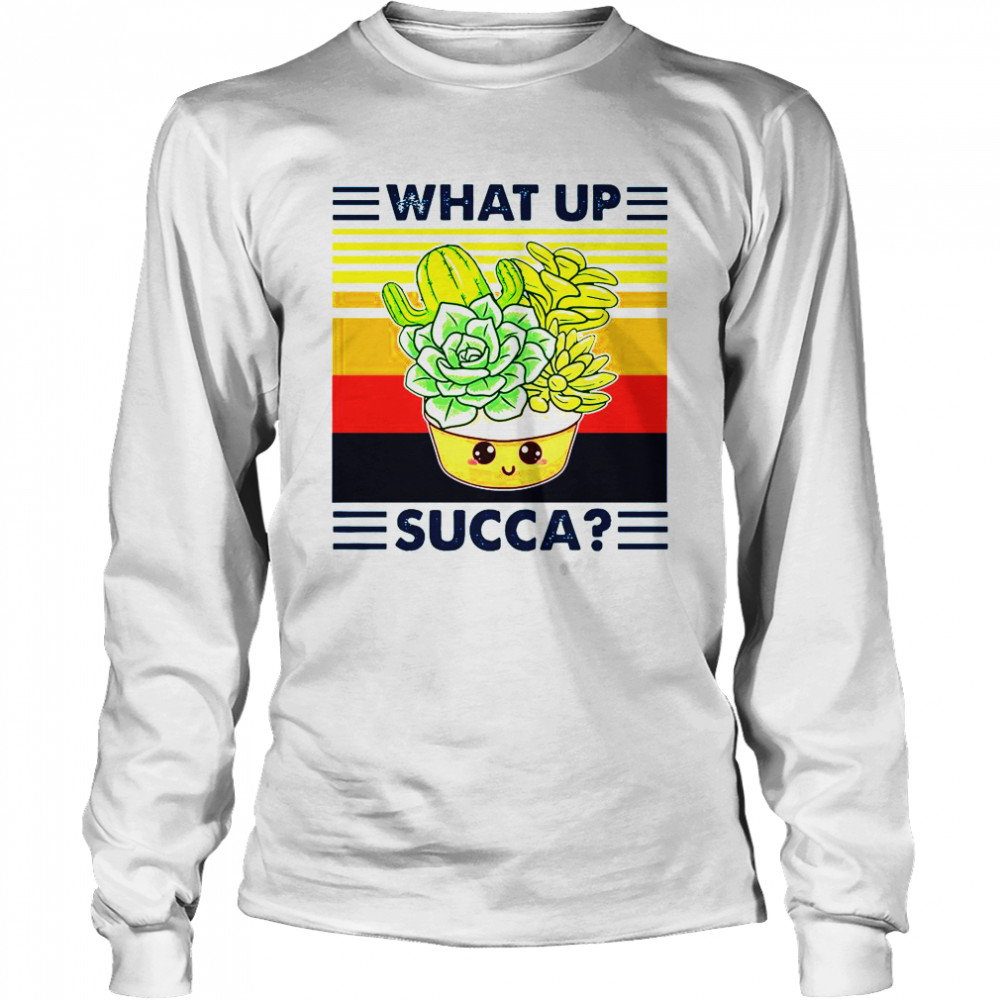 What Up Succa Vintage Retro Long Sleeved T-shirt