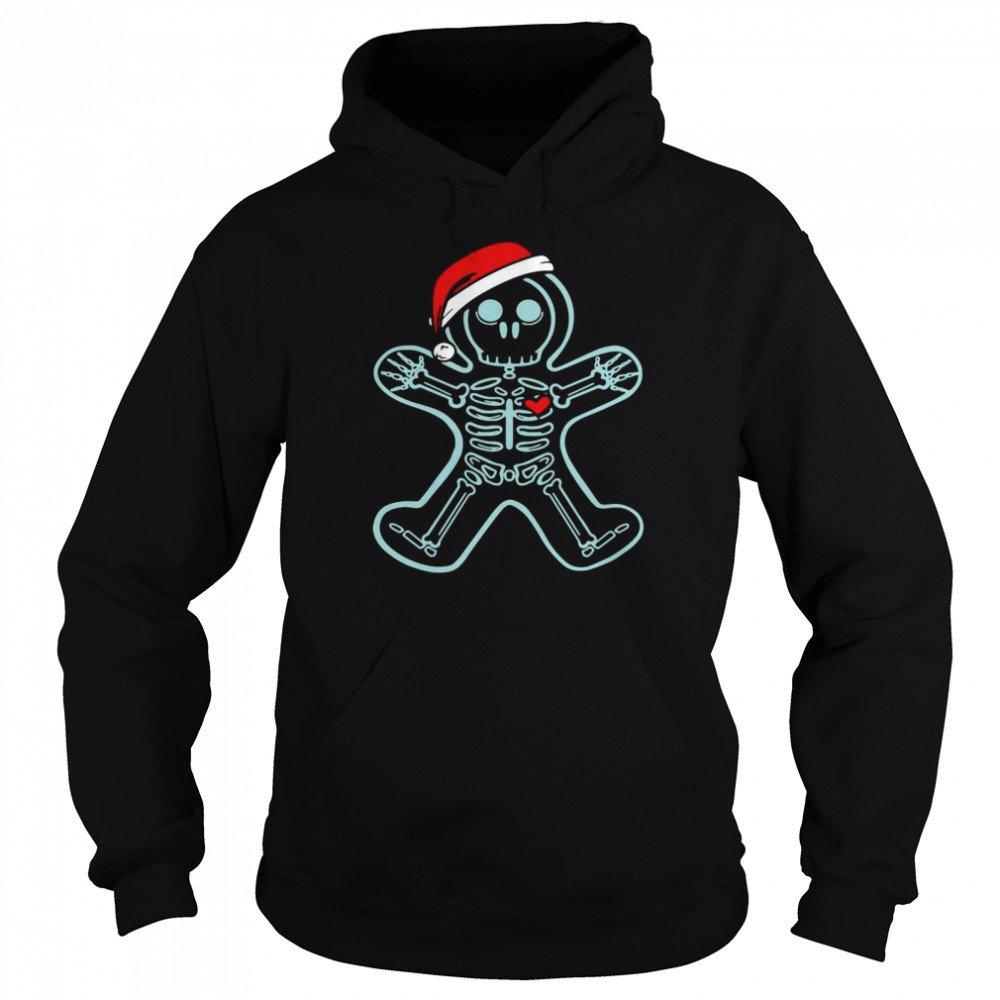 Xray Gingerbread Man Skeleton Christmas Unisex Hoodie