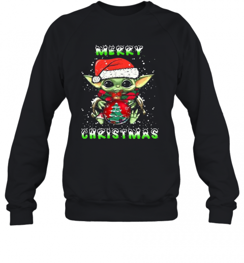 Yoda Santa Hug Balls Merry Christmas T-Shirt Unisex Sweatshirt