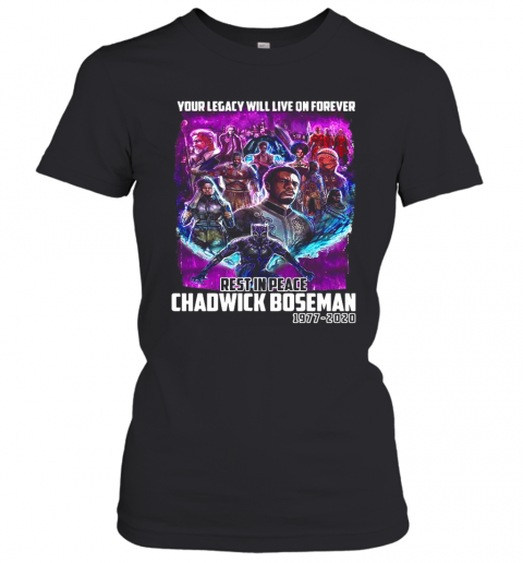 Your Legacy Will Live On Forever Rest In Peace Chadwick Boseman 1977 2020 T-Shirt Classic Women's T-shirt