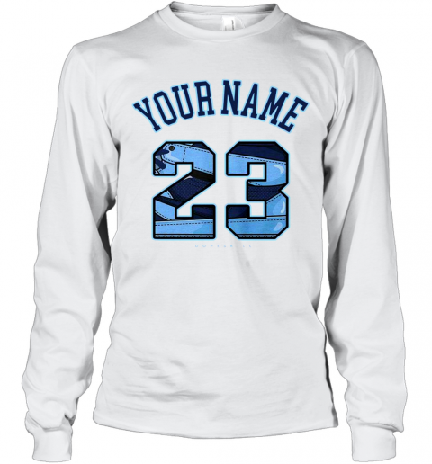 Your Name Number 23 T-Shirt Long Sleeved T-shirt 