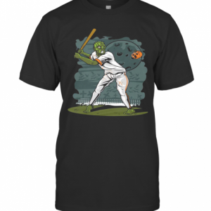 Zombie Play Baseball Pumpkin T-Shirt Classic Men's T-shirt