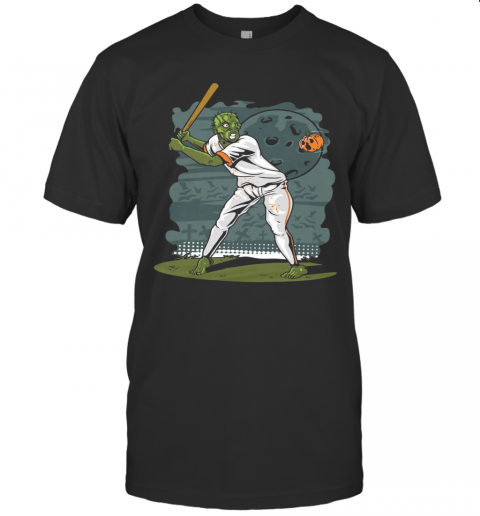 Zombie Play Baseball Pumpkin T-Shirt