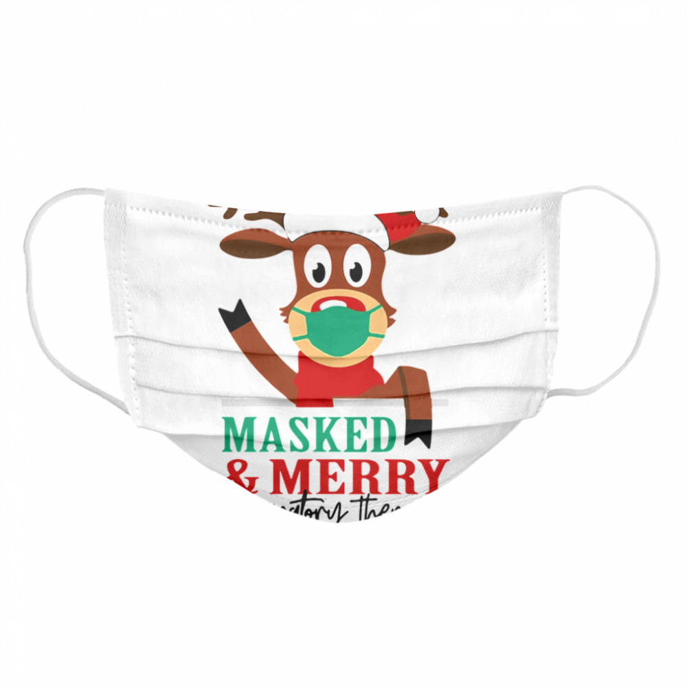 mask masked and Merry Respiratory Therapist Christmas Cloth Face Mask