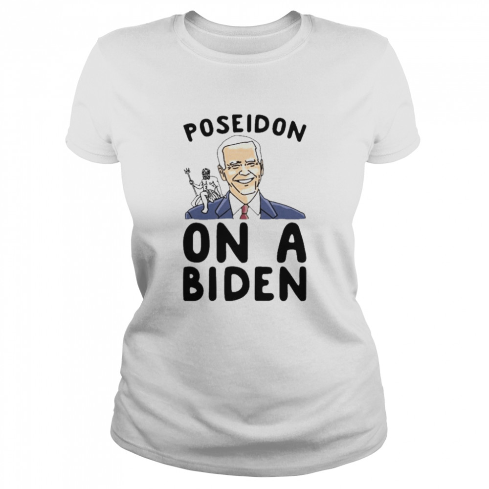 poseidon on a biden parody Classic Women's T-shirt