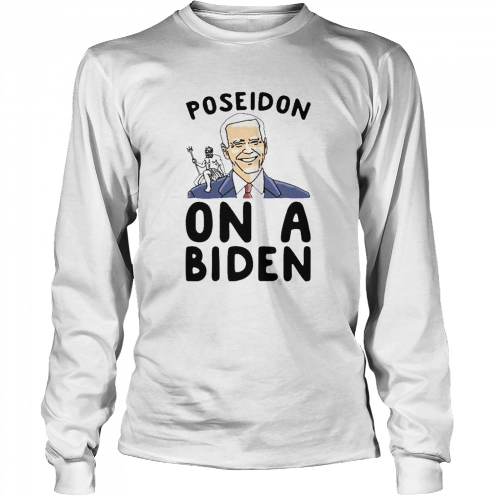 poseidon on a biden parody Long Sleeved T-shirt