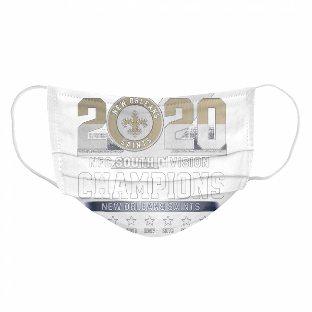 2020 Afc North Division Champions New Orleans Saints 2008 2009 2011 2017 Cloth Face Mask