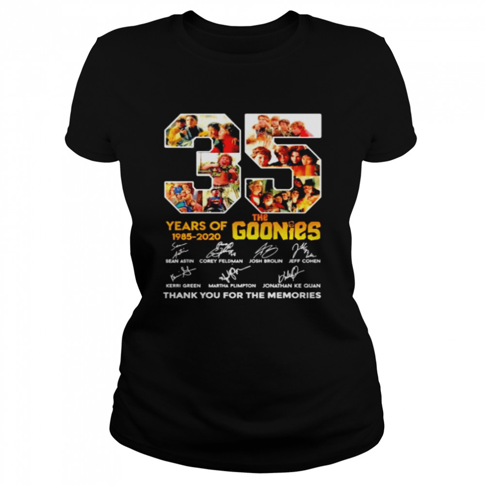 35 years of The Goonies 1985-2020 thank you for the memories Classic Women's T-shirt