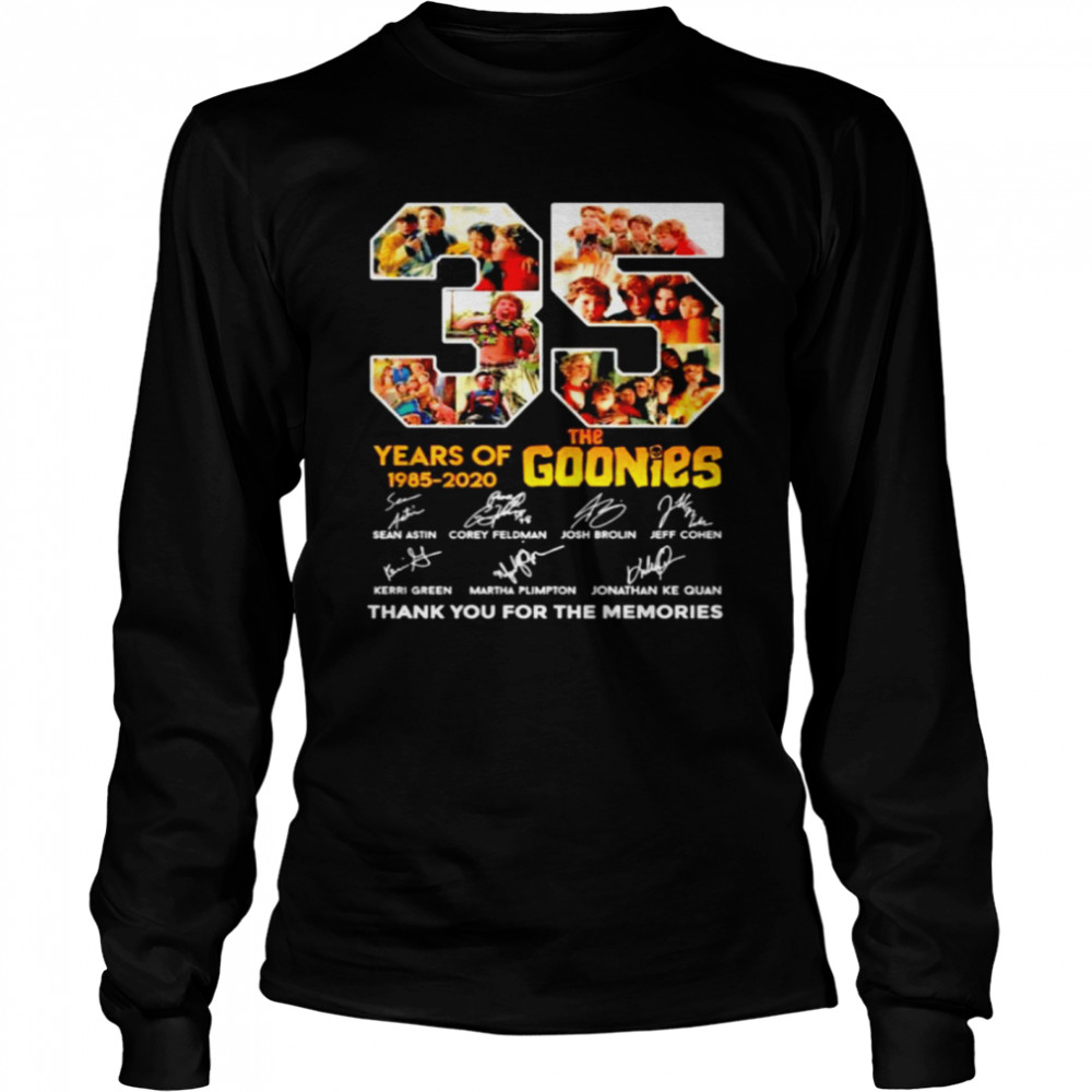 35 years of The Goonies 1985-2020 thank you for the memories Long Sleeved T-shirt