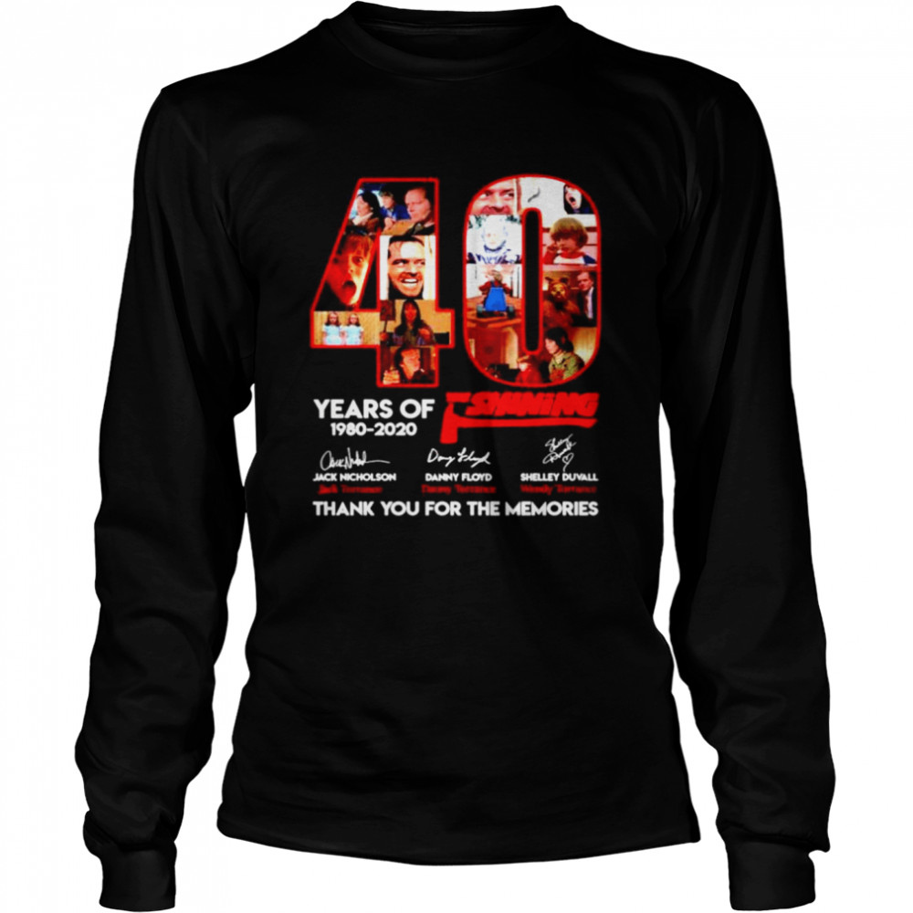 40 years of The Shining 1980-2020 thank you for the memories Long Sleeved T-shirt