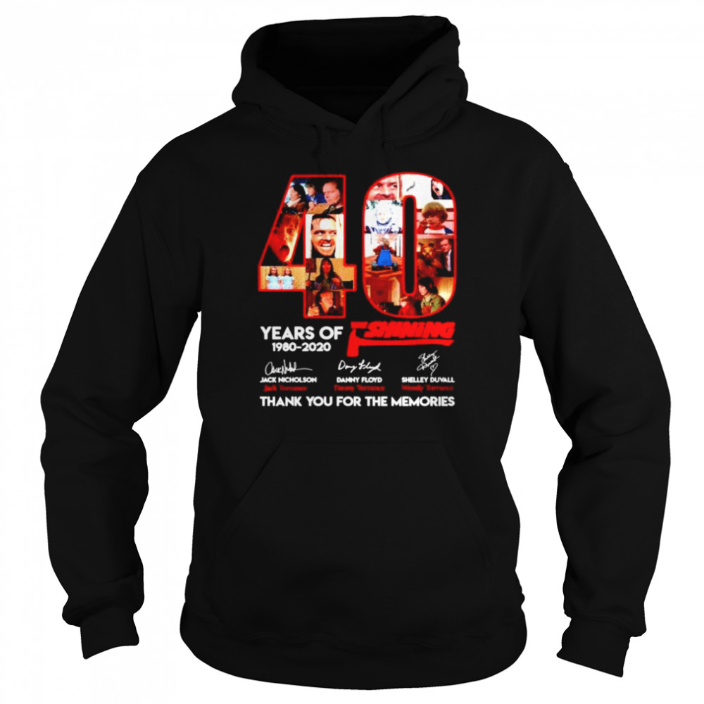 40 years of The Shining 1980-2020 thank you for the memories Unisex Hoodie