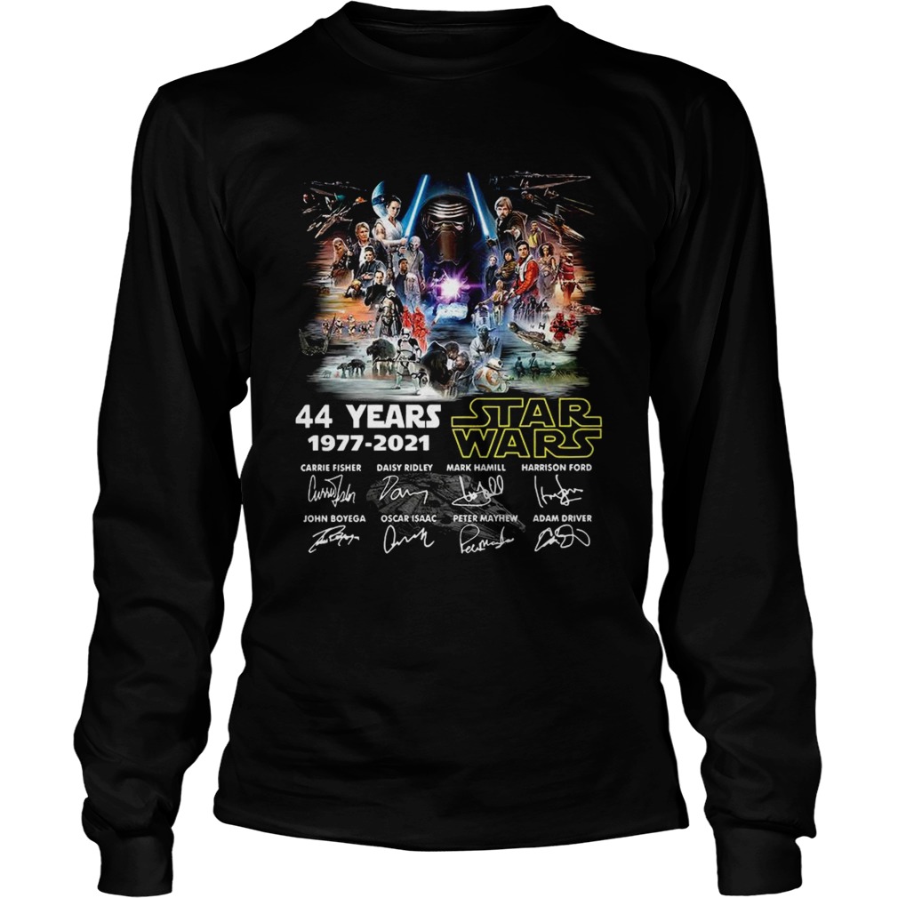 44 Years Star Wars 1977 2021 Signatures Long Sleeve