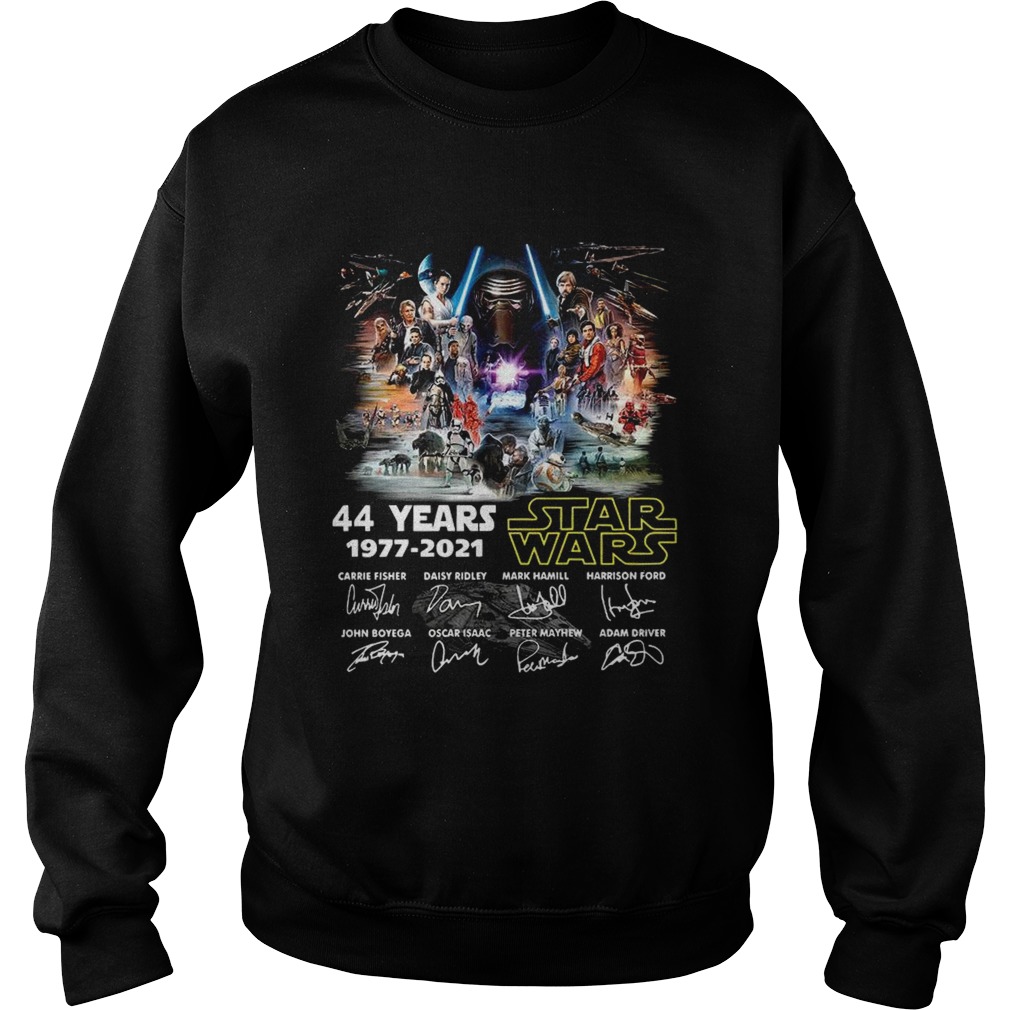 44 Years Star Wars 1977 2021 Signatures Sweatshirt