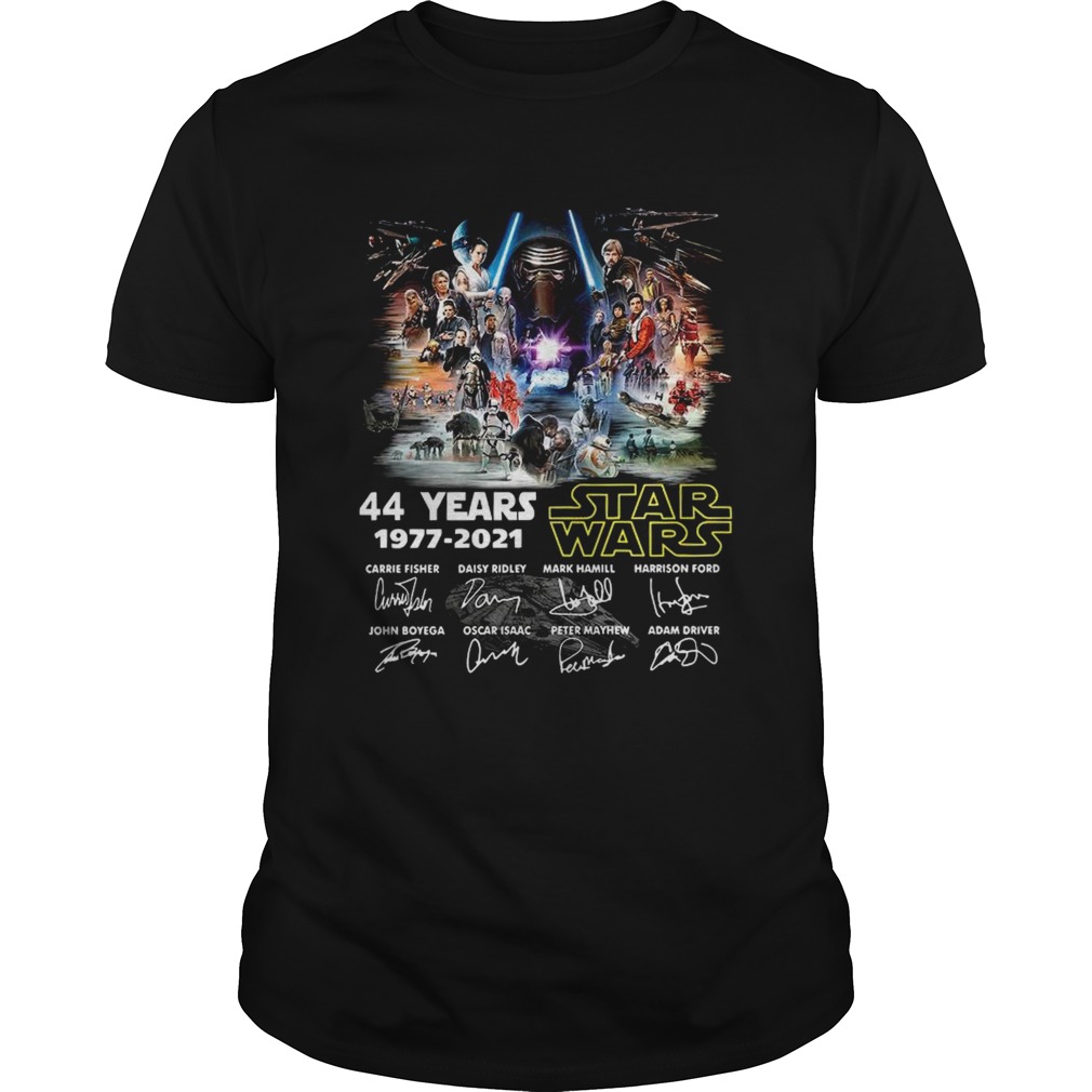 44 Years Star Wars 1977 2021 Signatures shirt