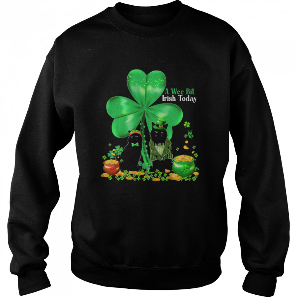 A Wee Bil Irish Today Cat Lucky Grass Unisex Sweatshirt