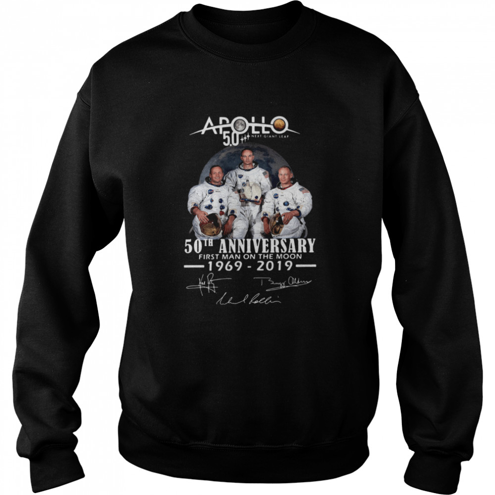 Apollo Next Giant Leap 52 Years Thank You For The Memories Signatures Unisex Sweatshirt