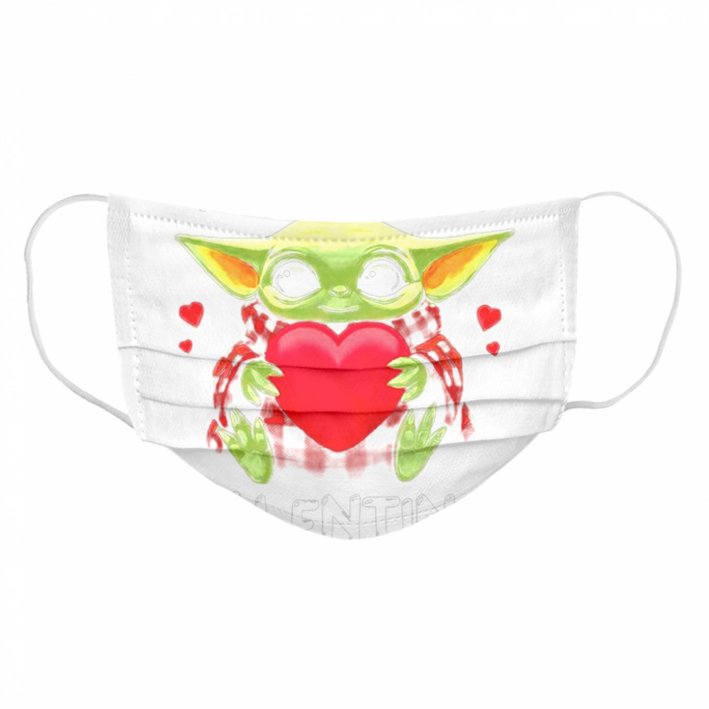 Baby Yoda Hug Heart Will You Be My Valentine Cloth Face Mask