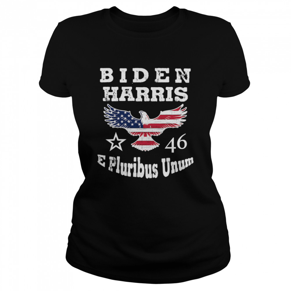 Biden Harris E Pluribus Unum 2021 Inauguration Eagle American Flag Classic Women's T-shirt