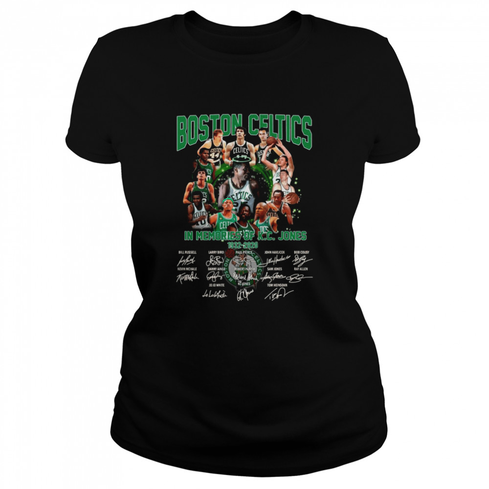 Boston Celtics In Memories Of K C Jones 1932 2020 Signatures Classic Women's T-shirt