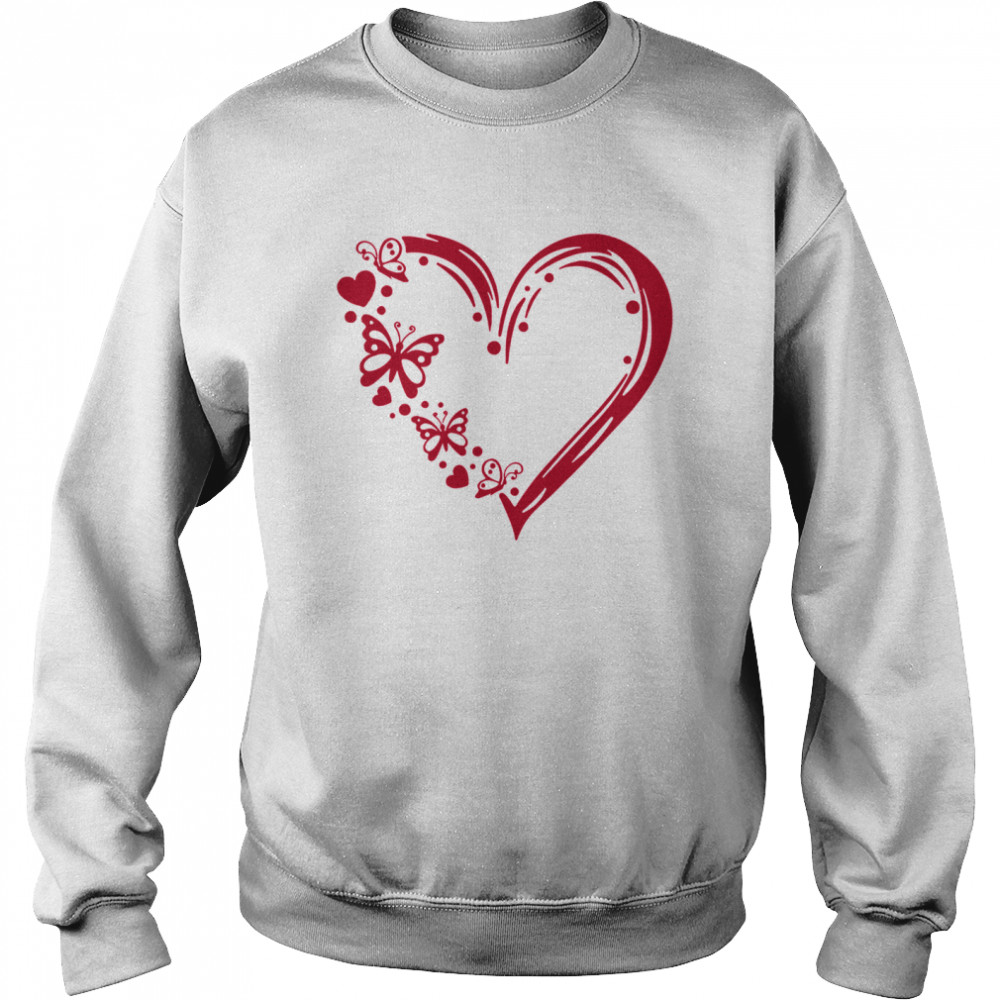 Butterfly 100 Hearts Unisex Sweatshirt