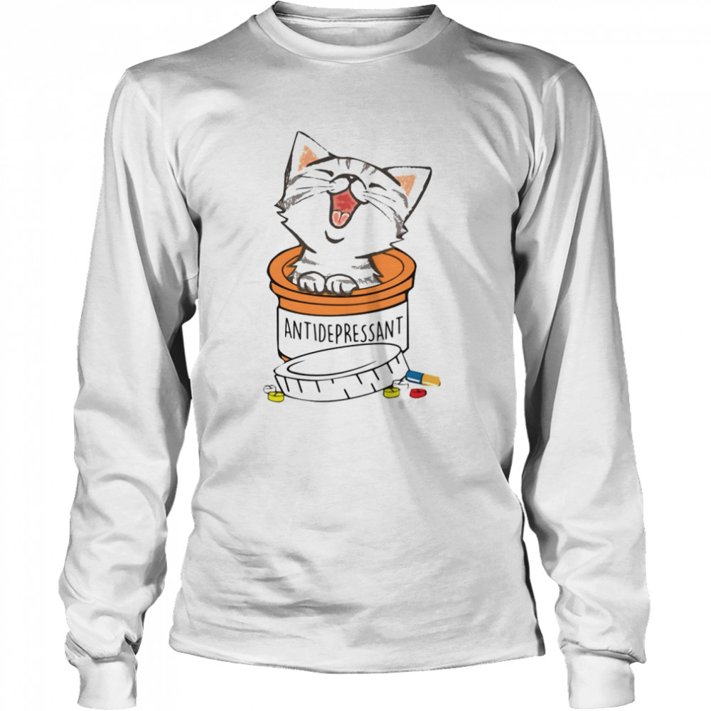 Cat Antidepressant Long Sleeved T-shirt