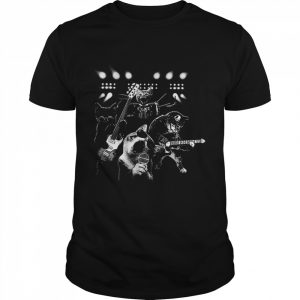 Cats Rock Band And Playing Guitar 2021  Classic Men's T-shirt