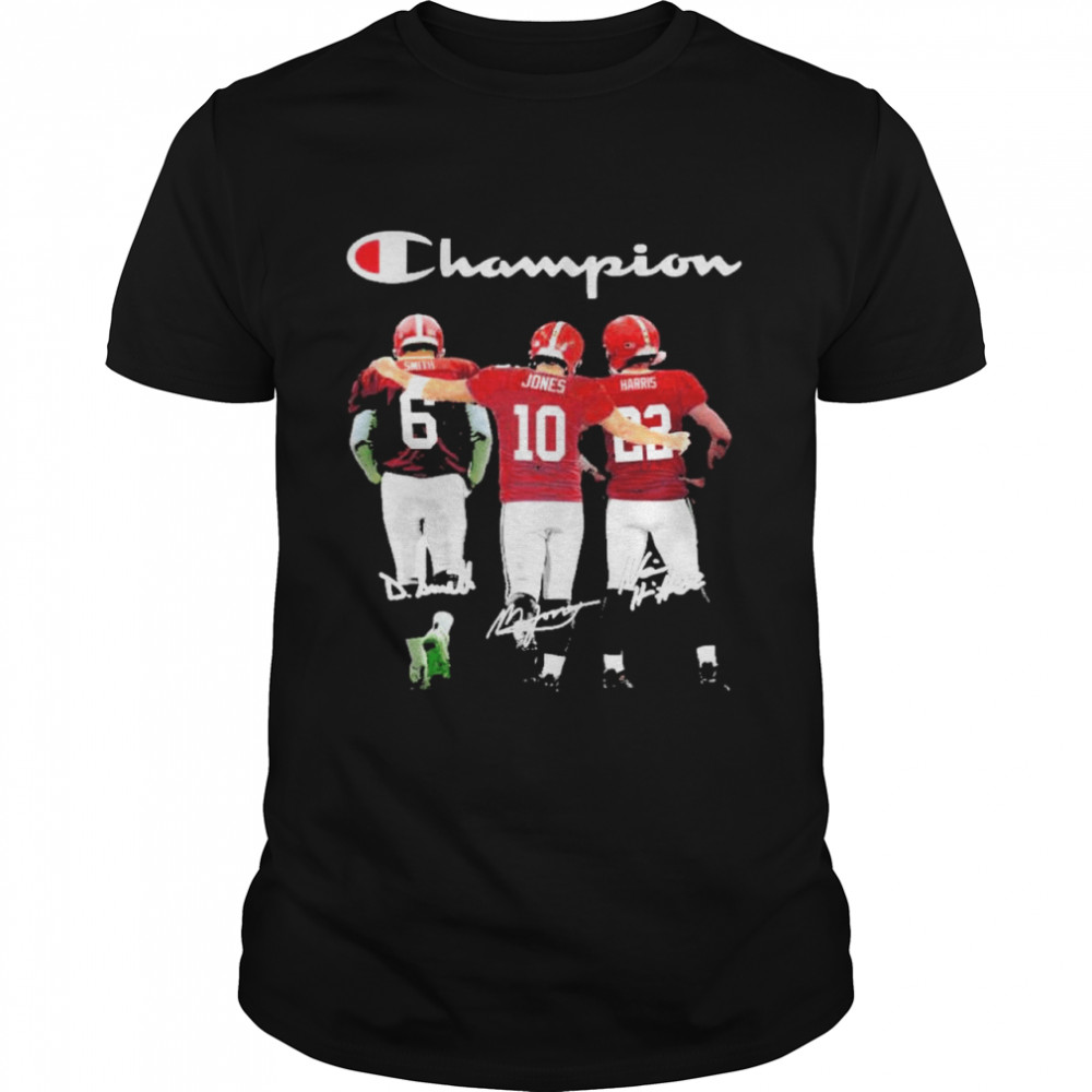 Champions smith 6 jones 10 harris 22 signatures shirt