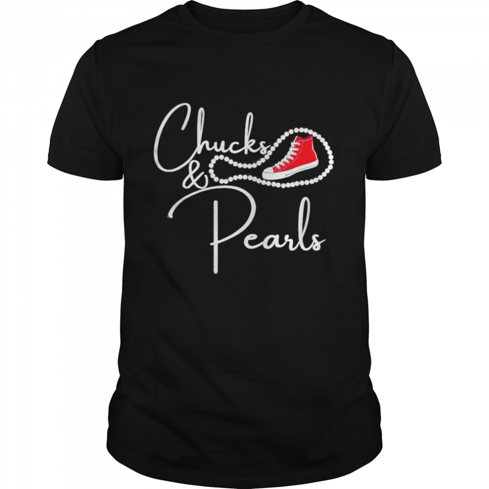 Chucks and Pearls 2021 HBCU Black Girl Magic Red shirt