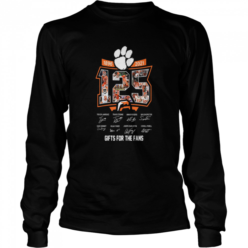 Clemson Tigers 125 years of 1896 2021 gifts for the fans signatures Long Sleeved T-shirt