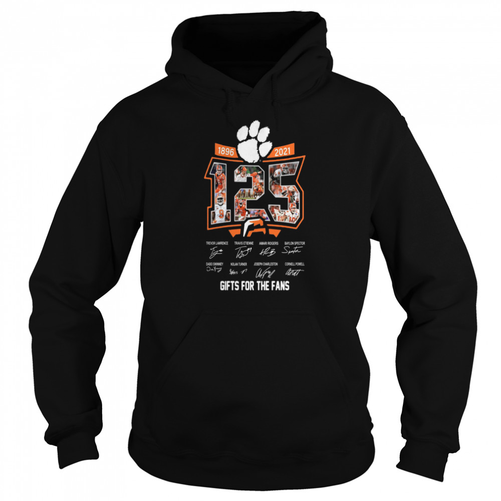 Clemson Tigers 125 years of 1896 2021 gifts for the fans signatures Unisex Hoodie