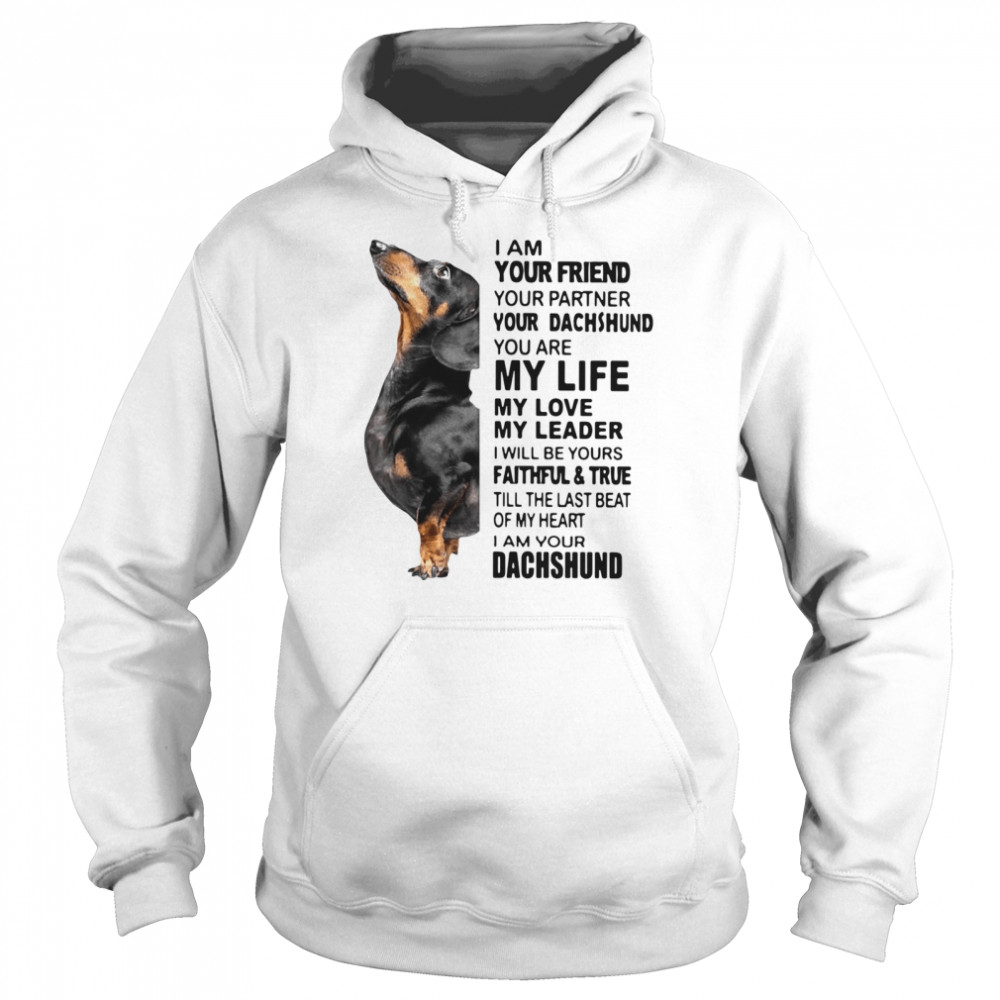 Dachshund I Am Your Friend Your Partner You’re Dachshund You Are My Life My Life My Love Unisex Hoodie