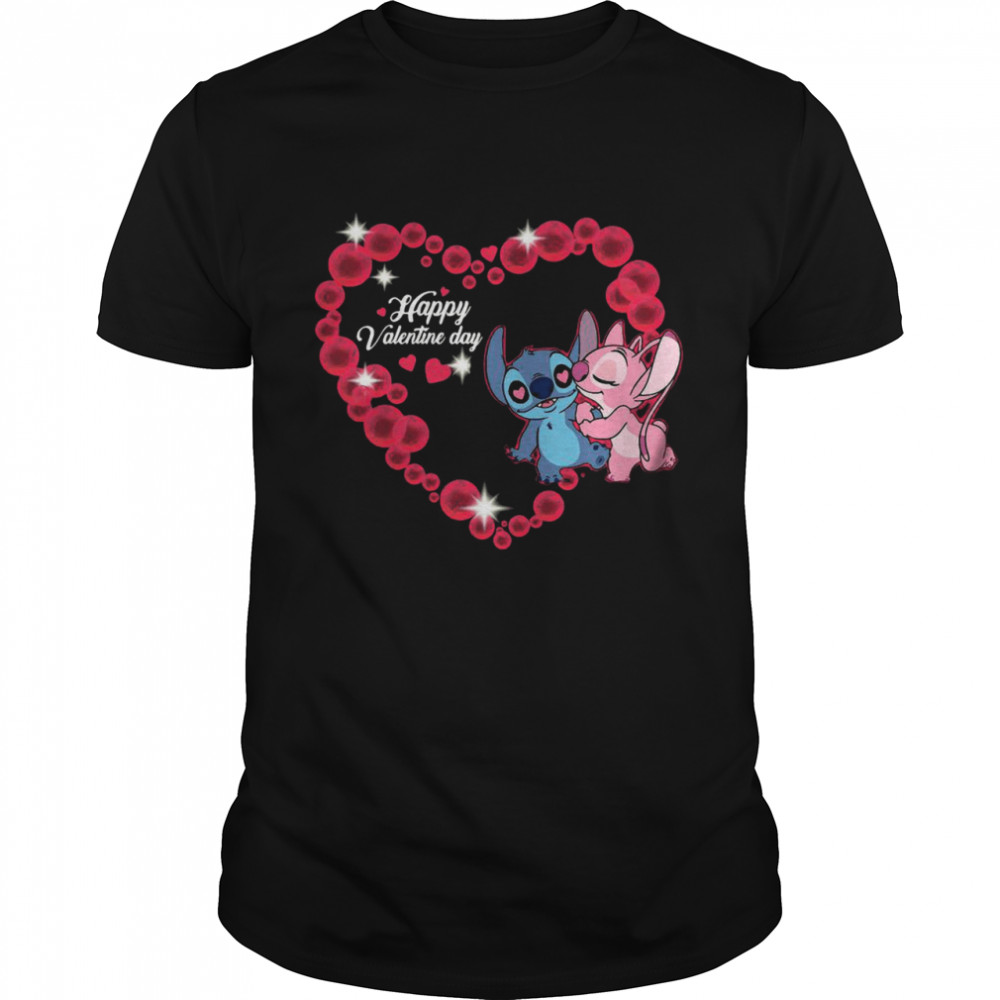 Disney Stitch And Lilo Happy Valentine Day shirt Trend