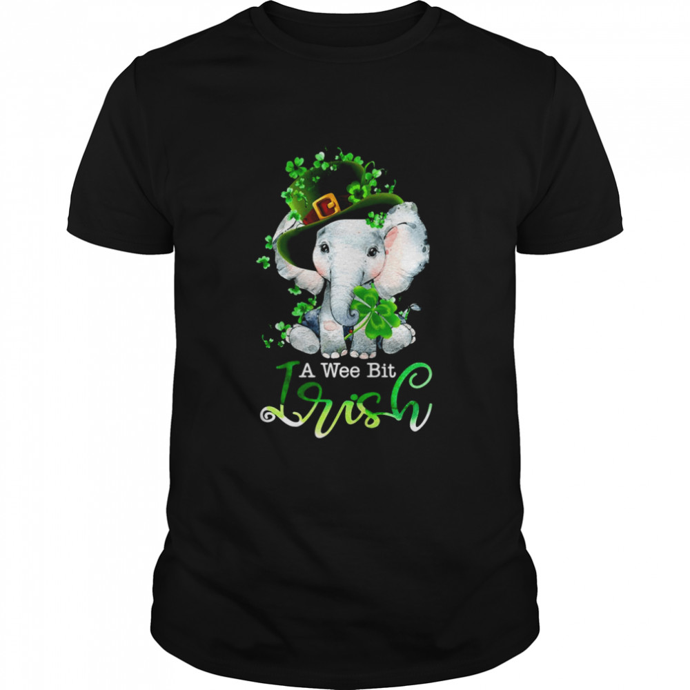 Elephant A Wee Bit Irish Green For Patrick’s Day Lover shirt