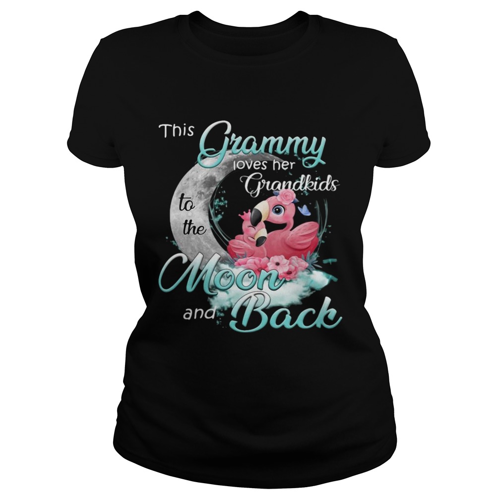 Flamingo This Grammy Loves Her Grandkids To The Moon And Back Classic Ladies