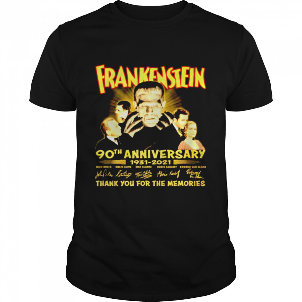 Frankenstein 90Th 1931-2021 90Th signature thank you for the memories shirt