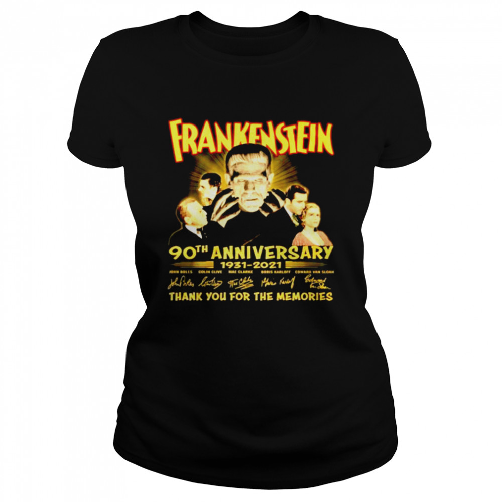 Frankenstein 90Th 1931-2021 90Th signature thank you for the memories Classic Women's T-shirt