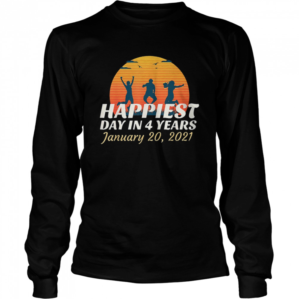 Happiest day in 4 years Biden Harris inauguration vintage Long Sleeved T-shirt